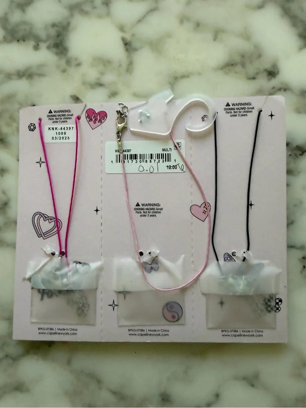 NWT Girl’s Capelli New York Tear N Share Bestfriend Necklace Set of 3